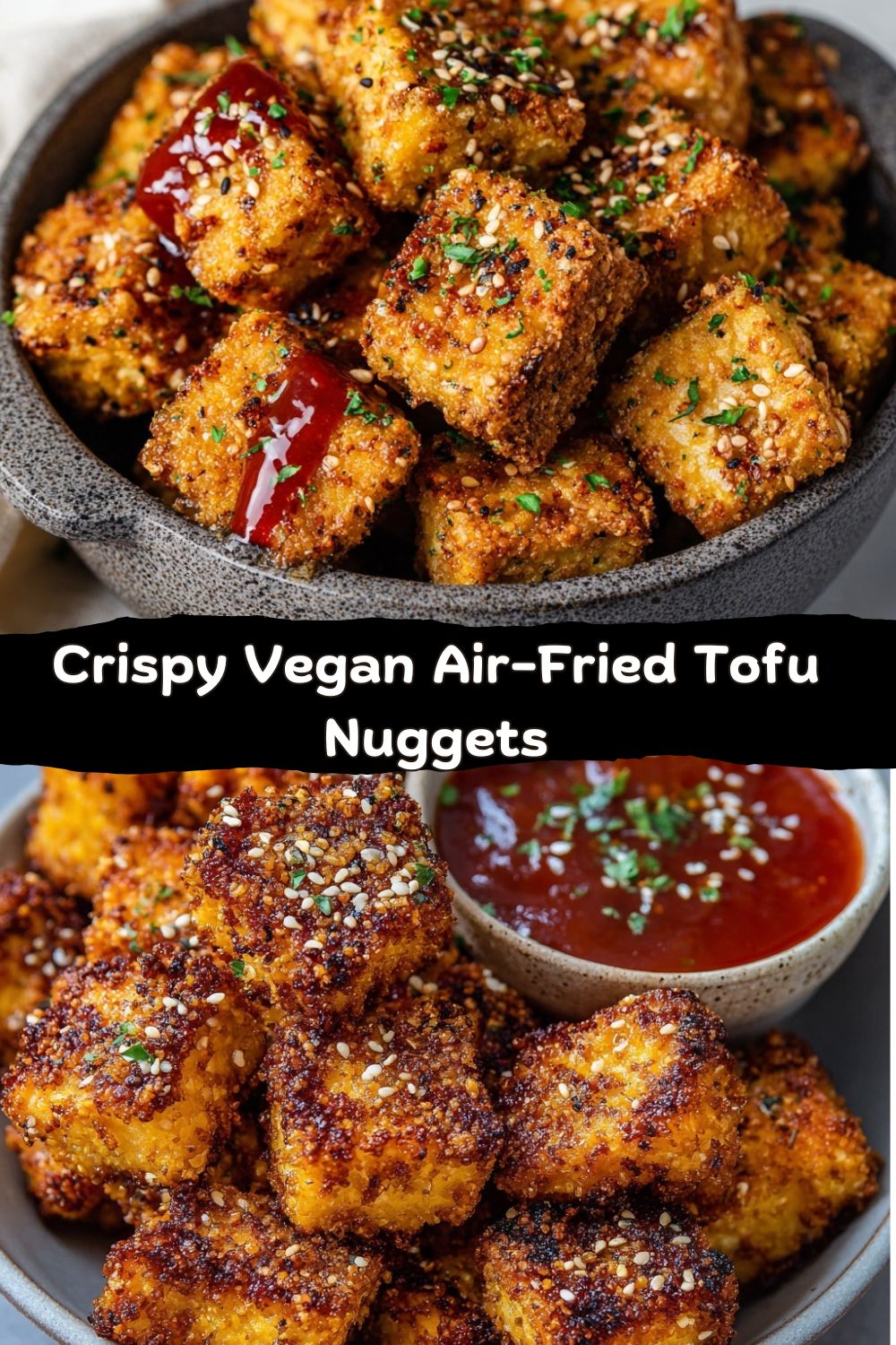 Crispy Vegan Air-Fried Tofu Nuggets