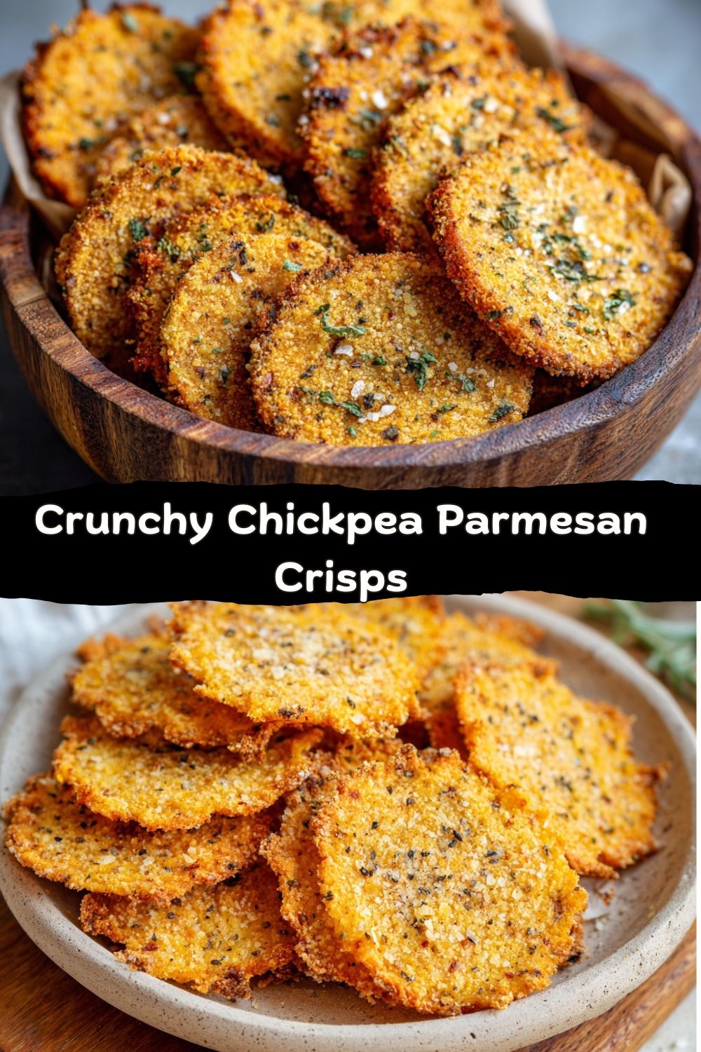 Crunchy Chickpea Parmesan Crisps