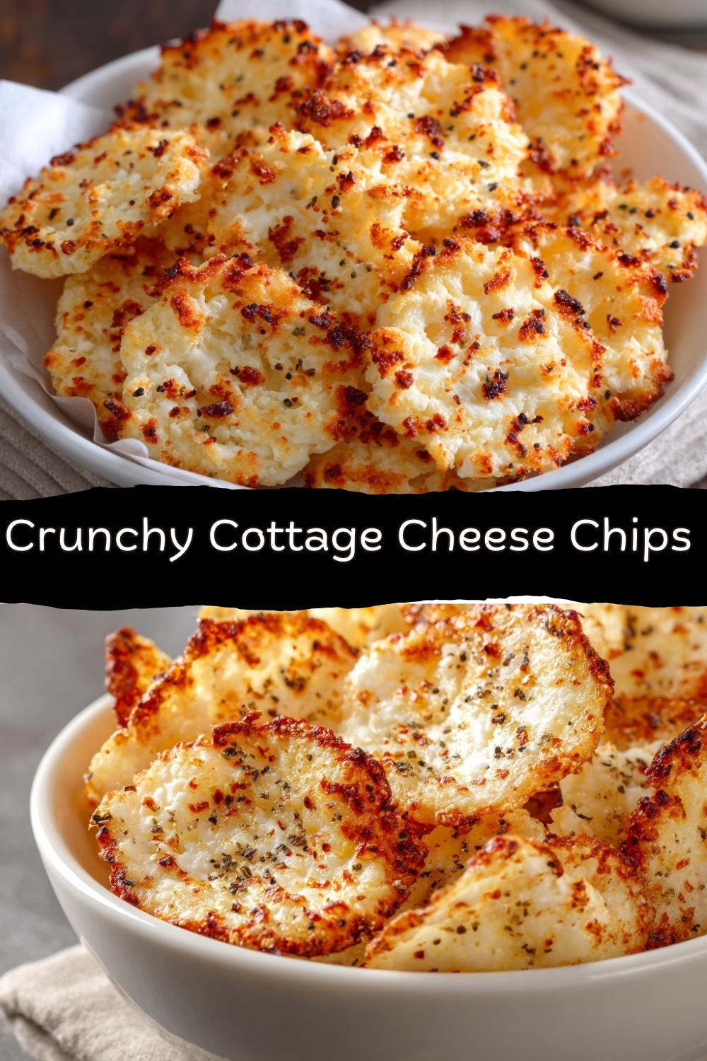 Crunchy Cottage Cheese Chips