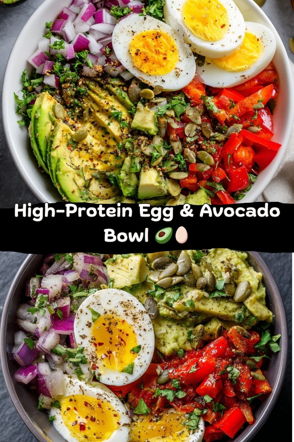 Hard-Boiled Egg and Avocado Bowl