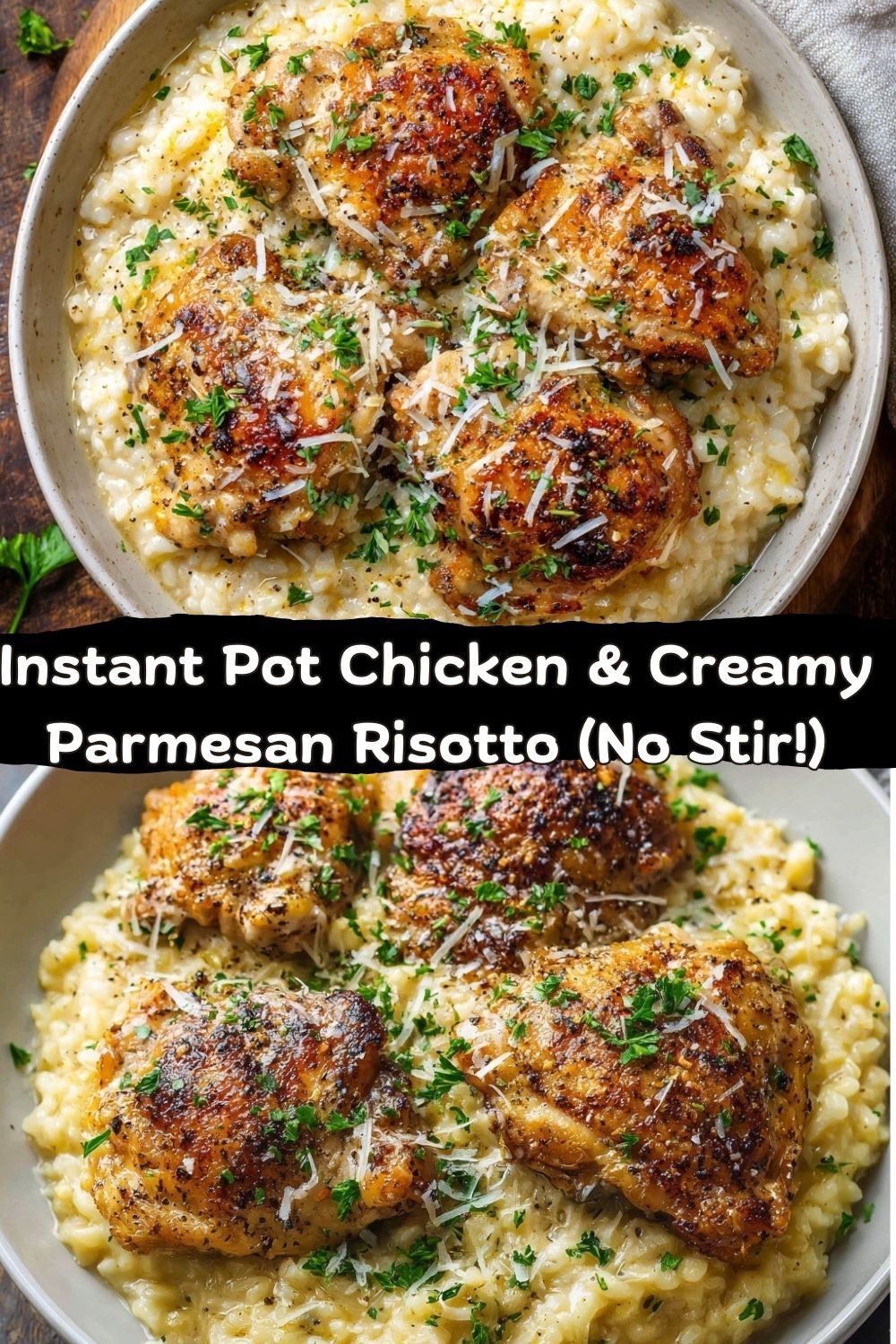 Instant Pot Chicken Thighs with Risotto