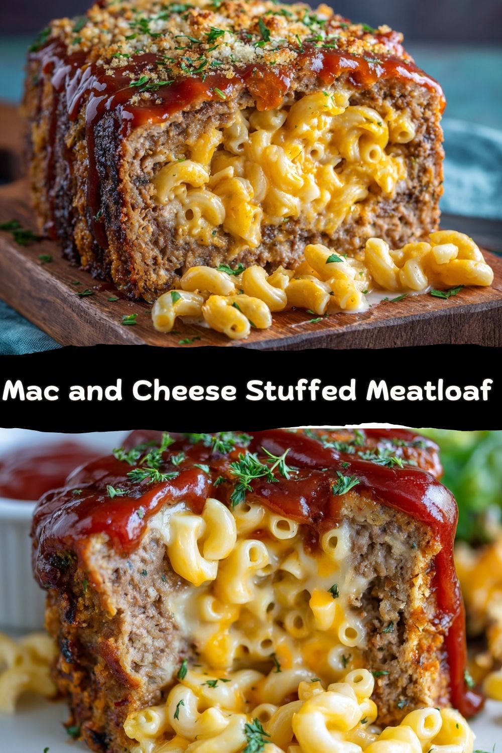 Mac and Cheese Stuffed Meatloaf