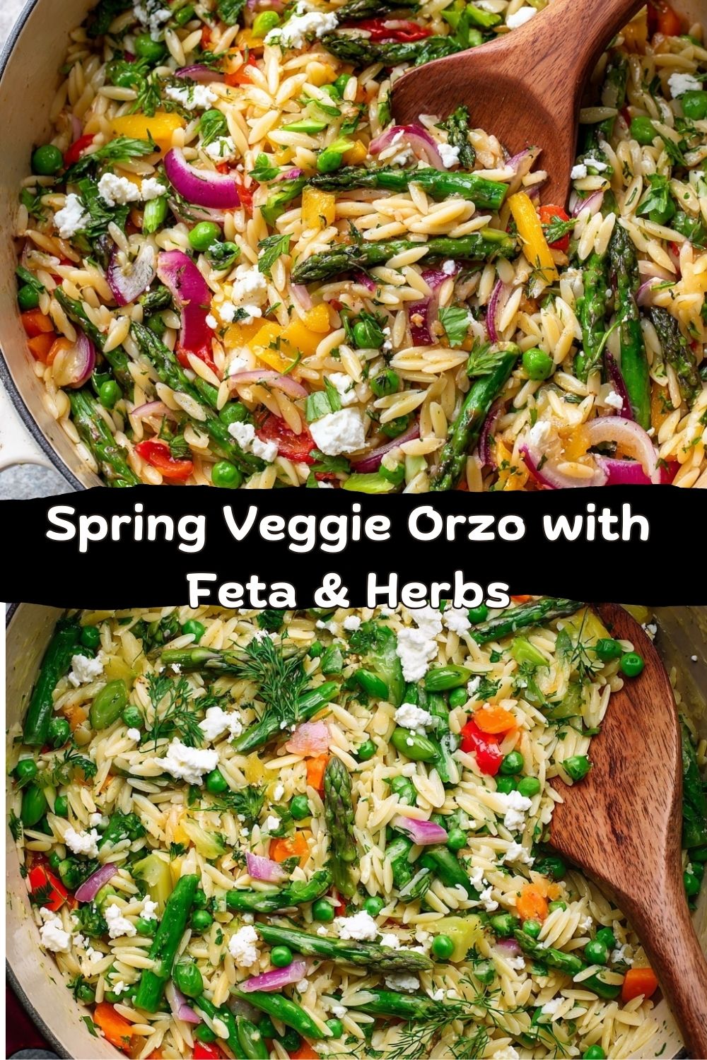 Spring Veggie Orzo with Feta & Herbs