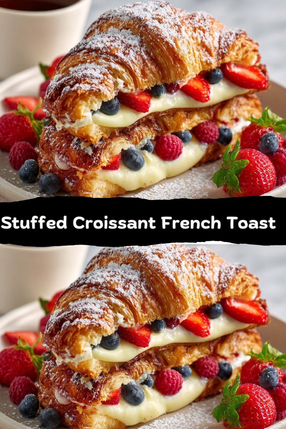 Stuffed Croissant French Toast