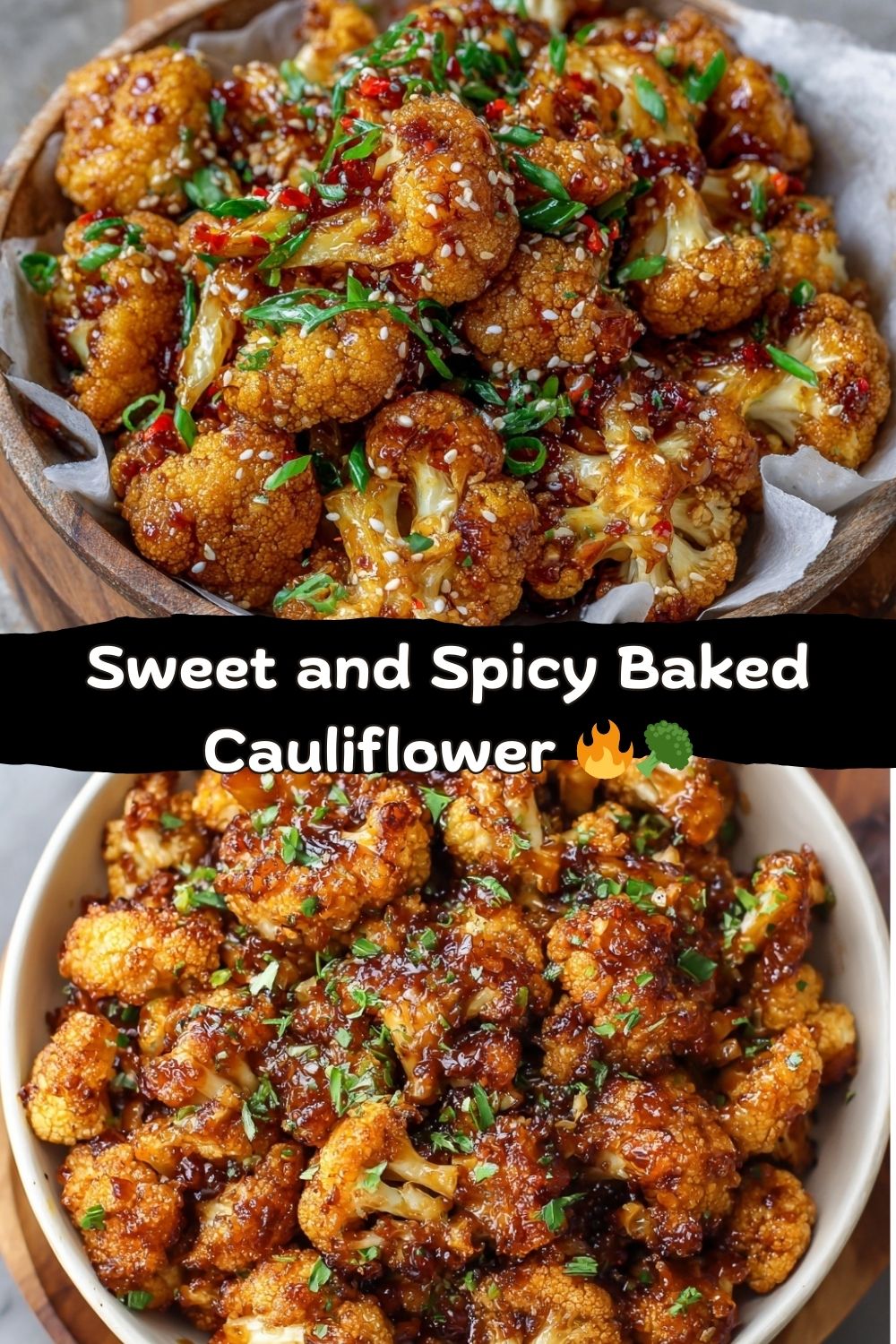 Sweet and Spicy Baked Cauliflower