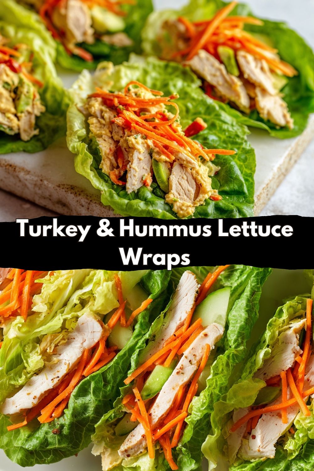 Turkey and Hummus Lettuce Wraps 
