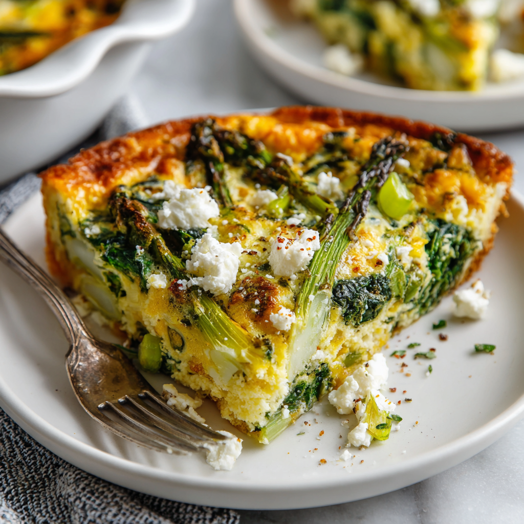 Spring Veggie Crustless Quiche