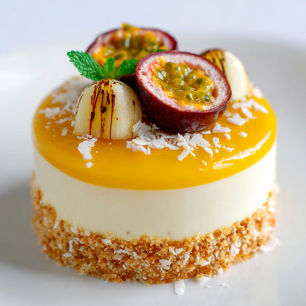 Vanilla, Passion Fruit & Mango Entremet