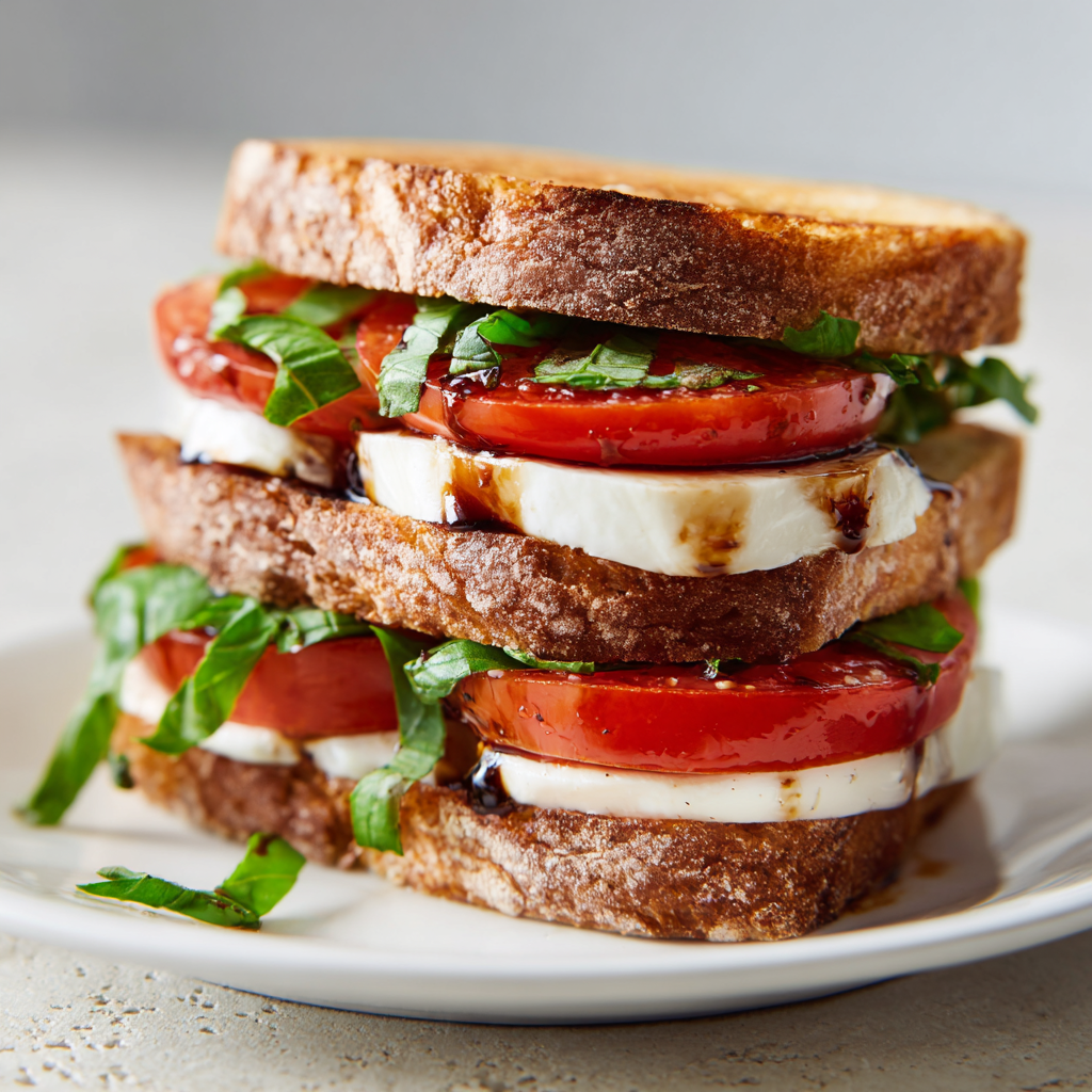 Tomato Basil Caprese Sandwich