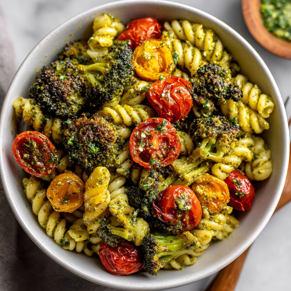 Roasted Veggie Pesto Pasta