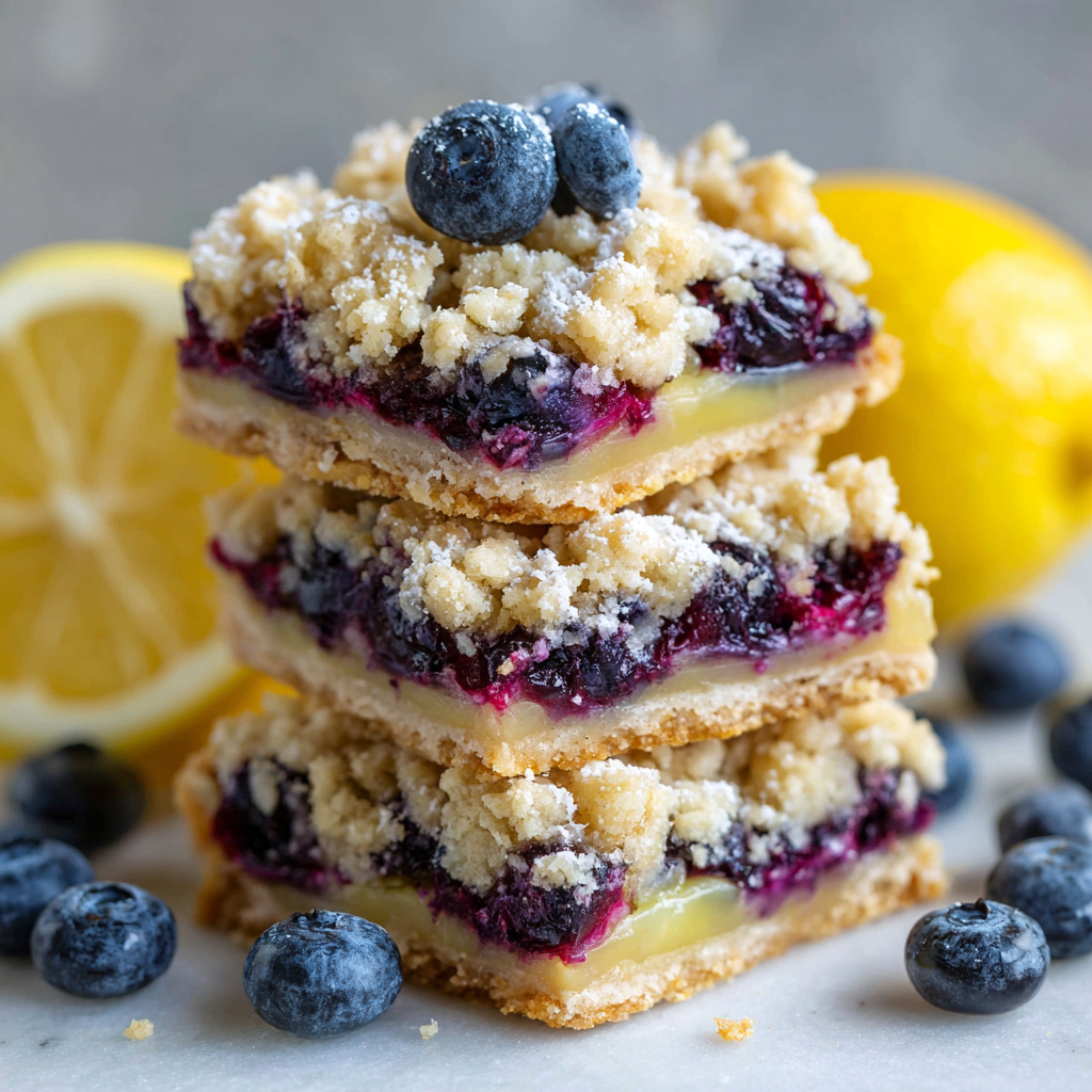 Lemon Blueberry Crumble Bars