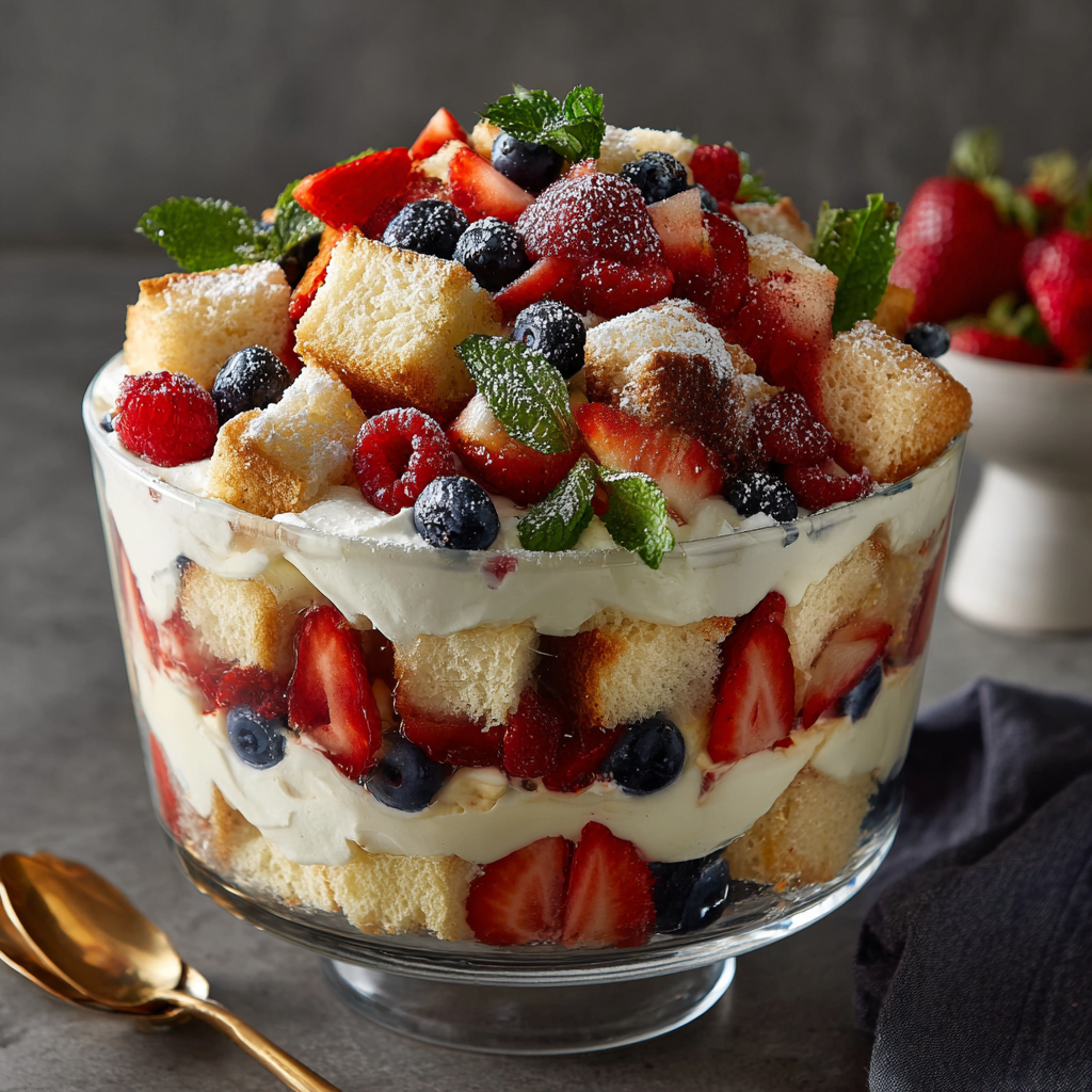 Fresh Fruit & Vanilla Cream Trifle