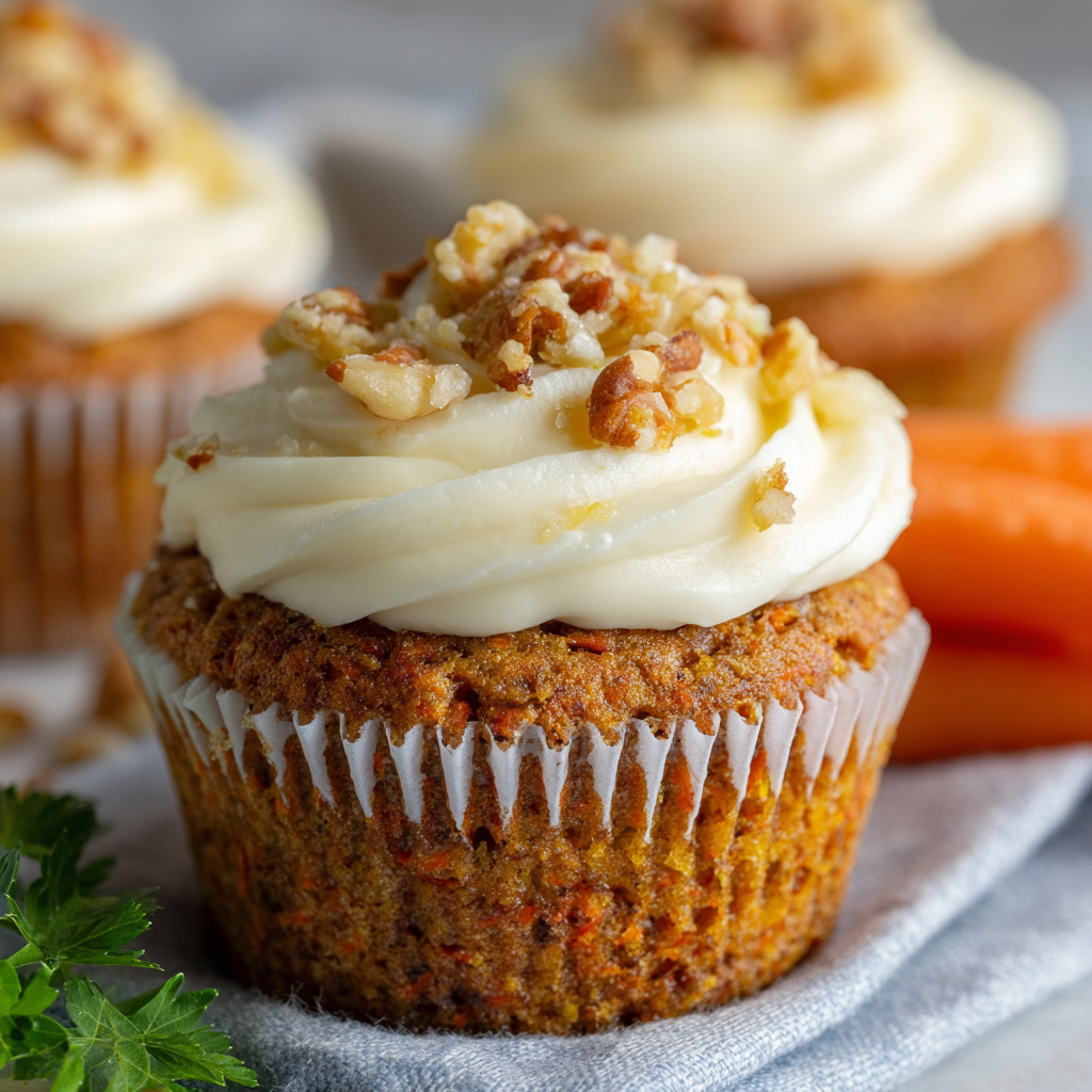 Carrot Cake Cupcakes with Cream Cheese Frosting