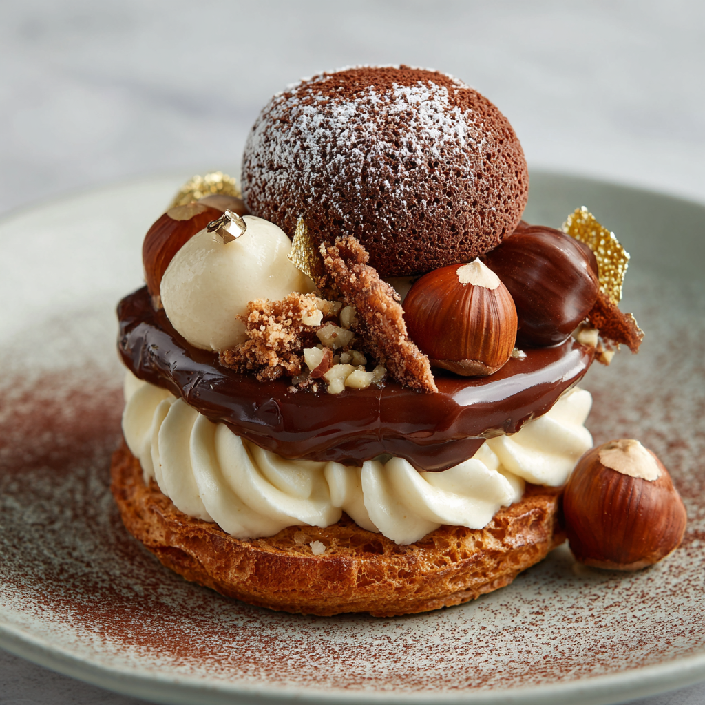 Hazelnut Praline Choux Craquelin
