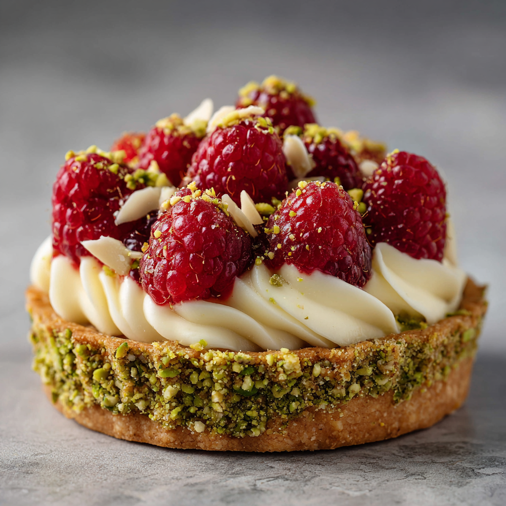Raspberry Pistachio Tart