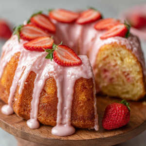 Homemade Strawberry Bundt Cake