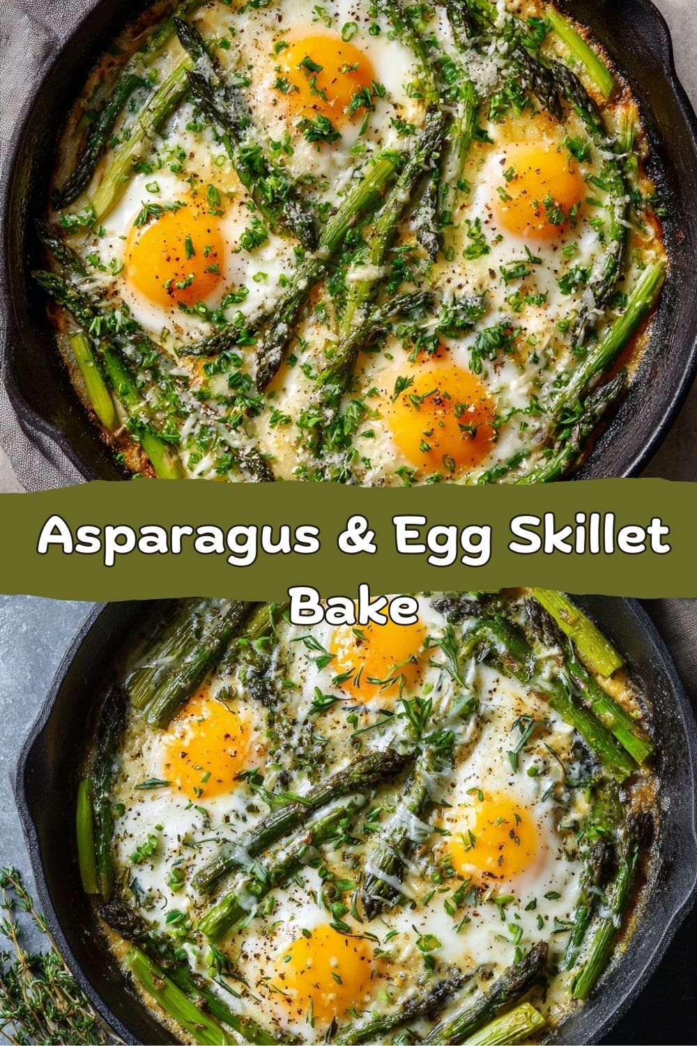 Asparagus & Egg Skillet Bake