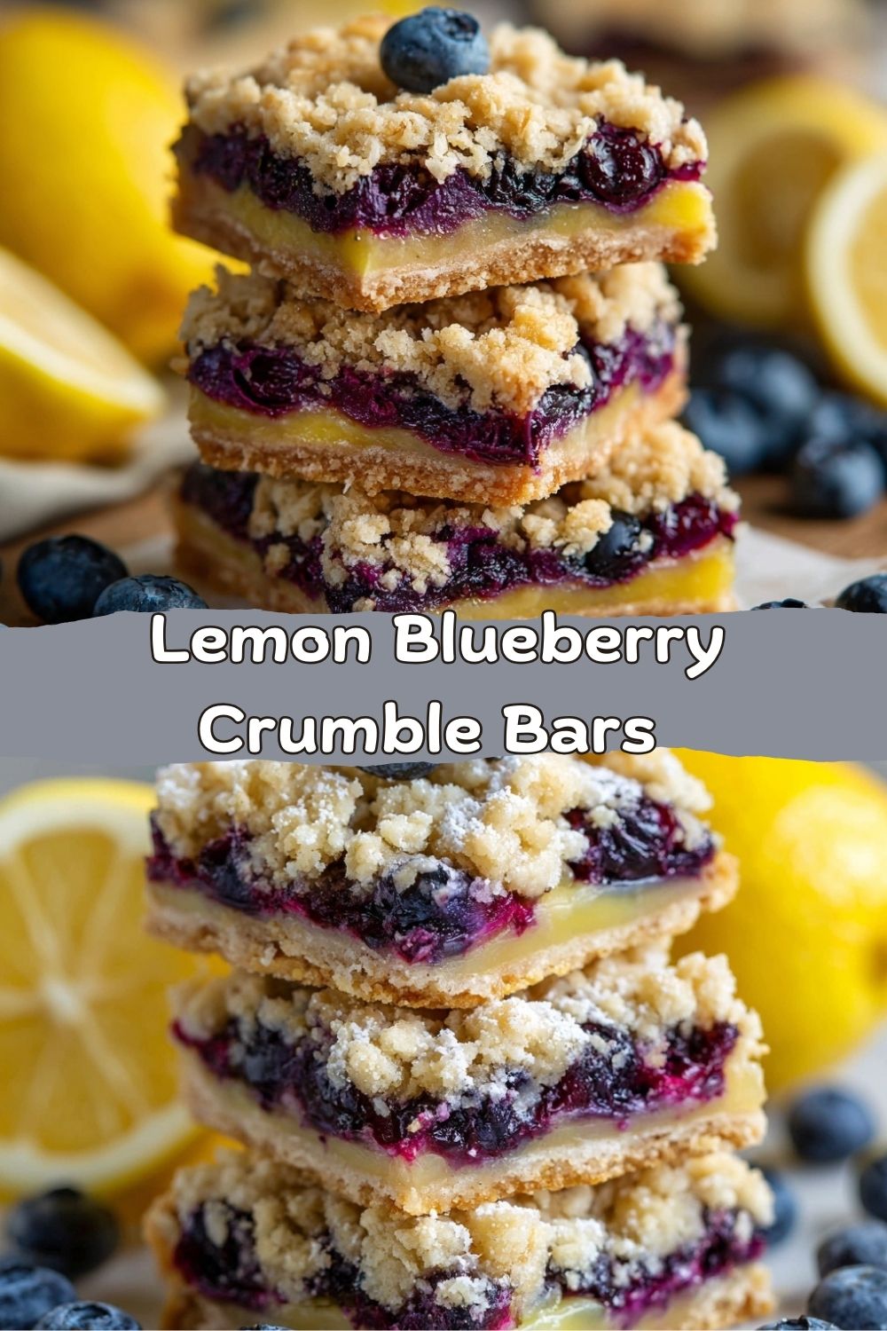 Lemon Blueberry Crumble Bars