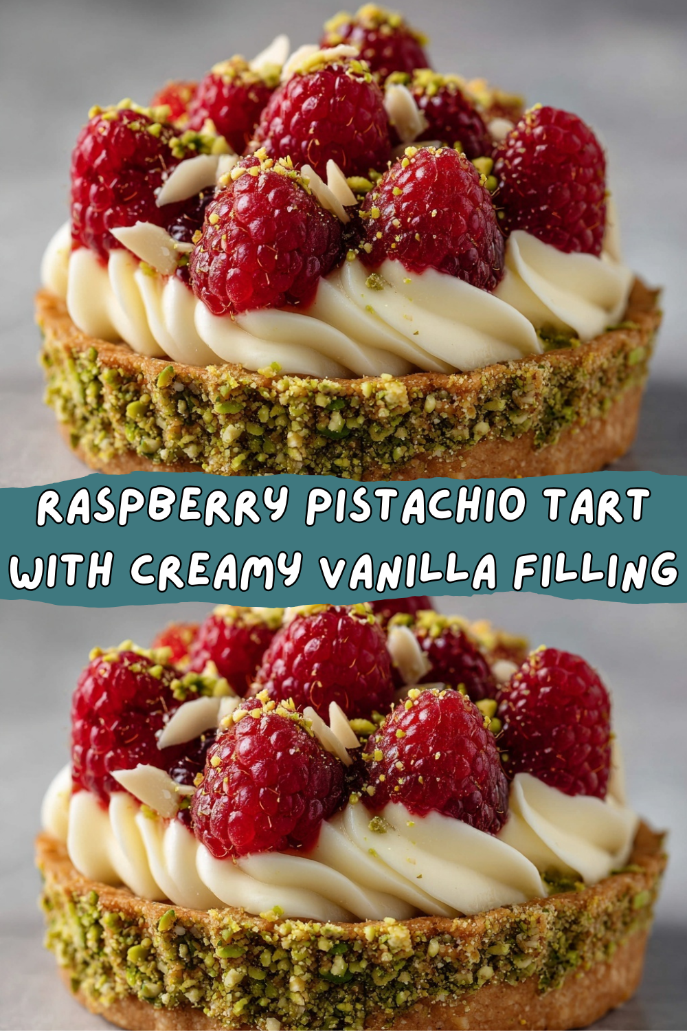 Raspberry Pistachio Tart 