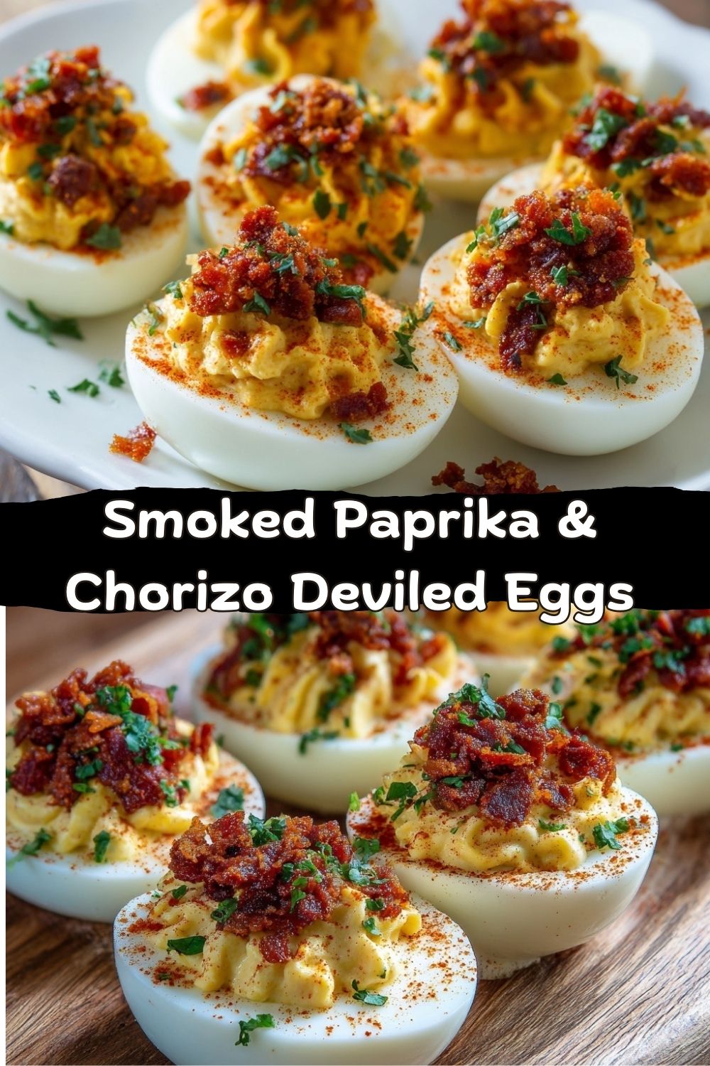 Smoked Paprika & Chorizo Deviled Eggs