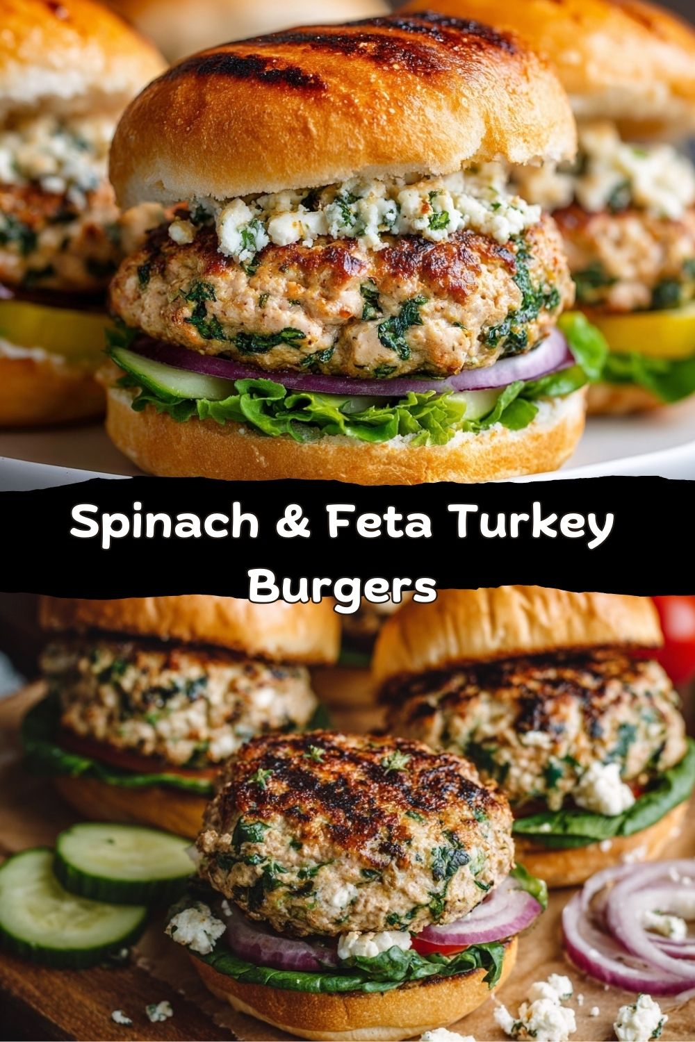 Spinach & Feta Turkey Burgers
