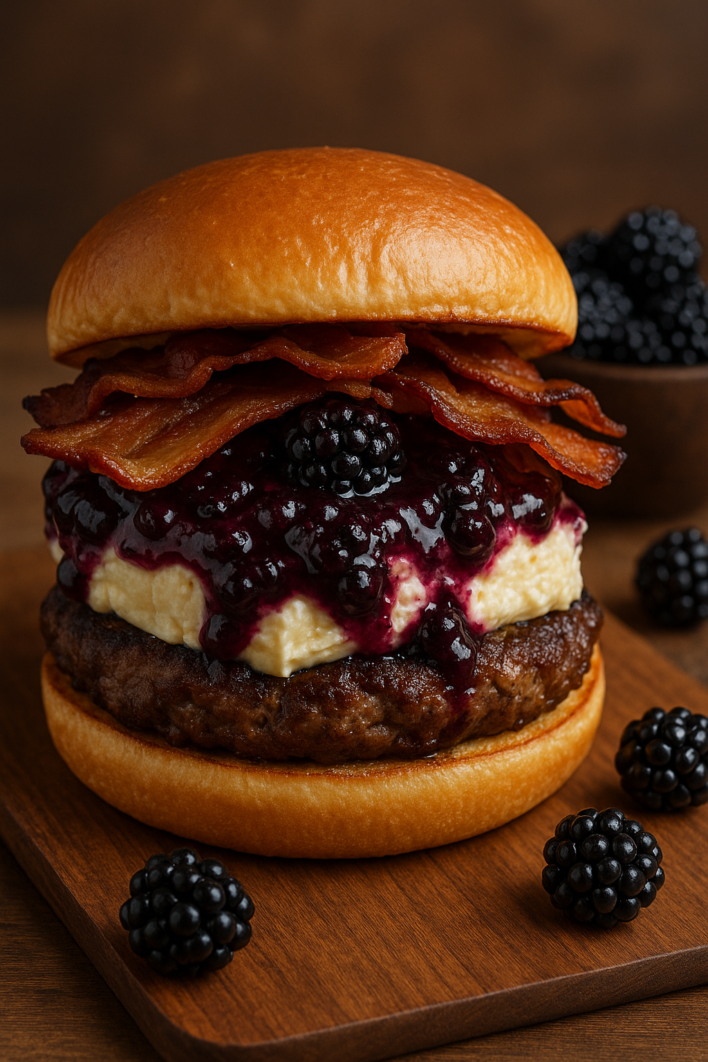 The Bacon Blackberry Cheesecake Burger