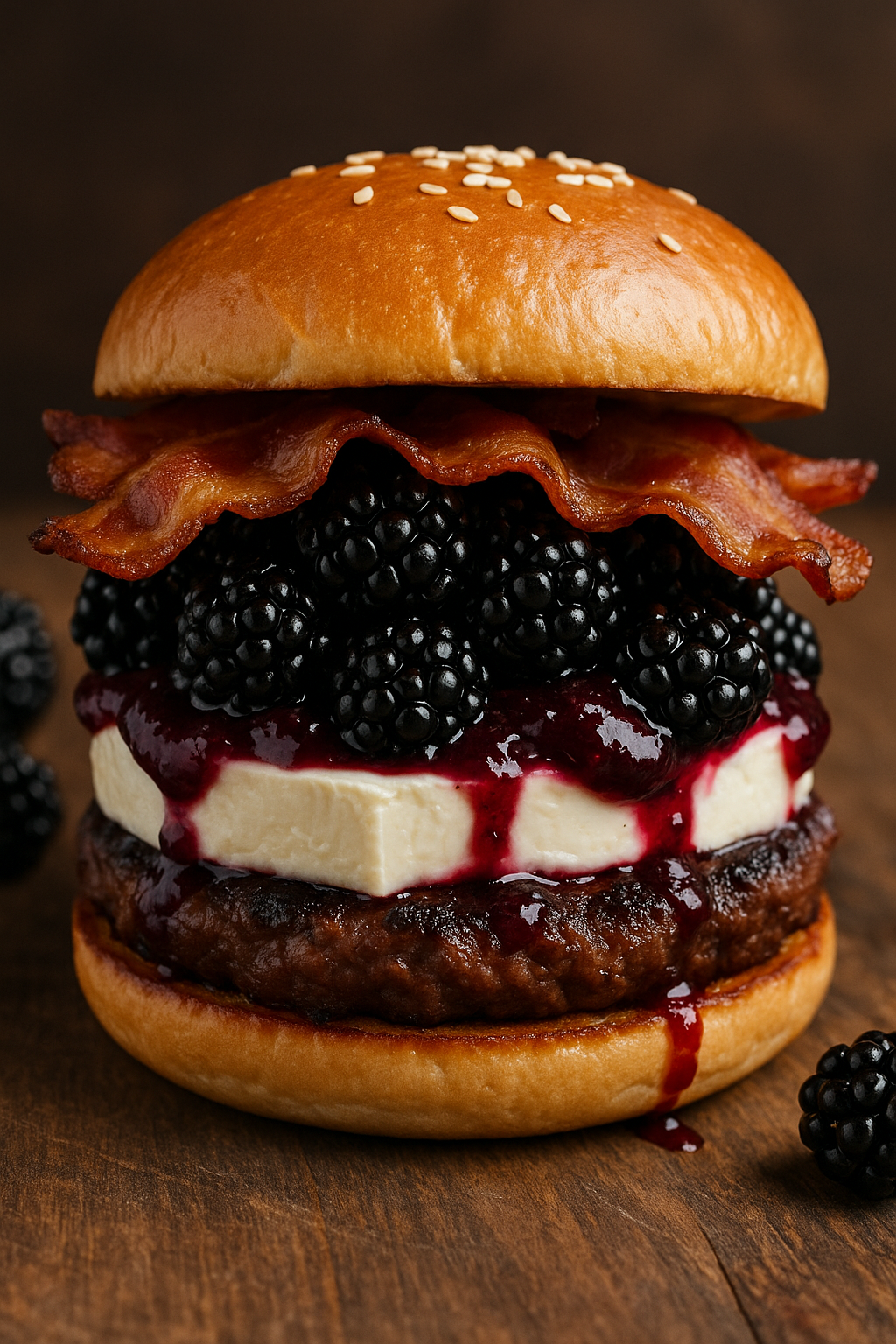 The Bacon Blackberry Cheesecake Burger
