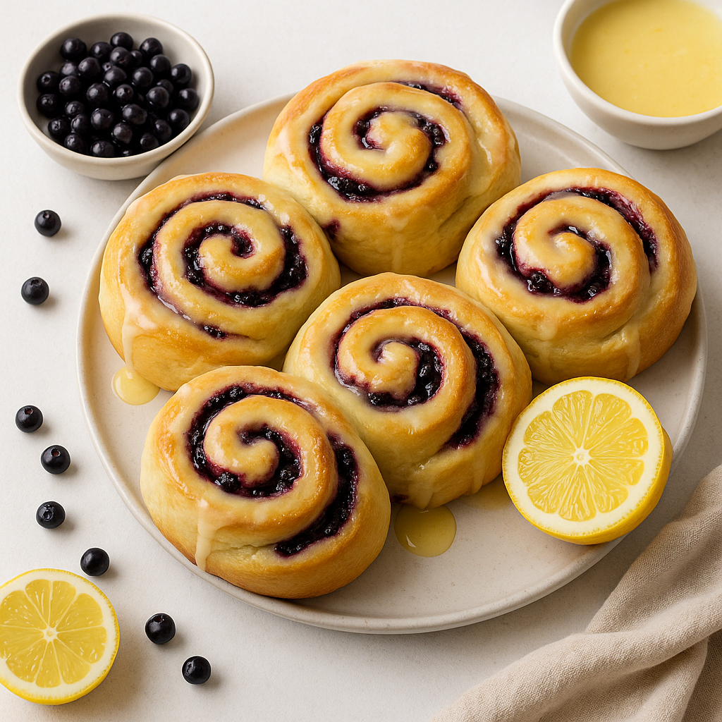 huckleberry lemon sweet rolls