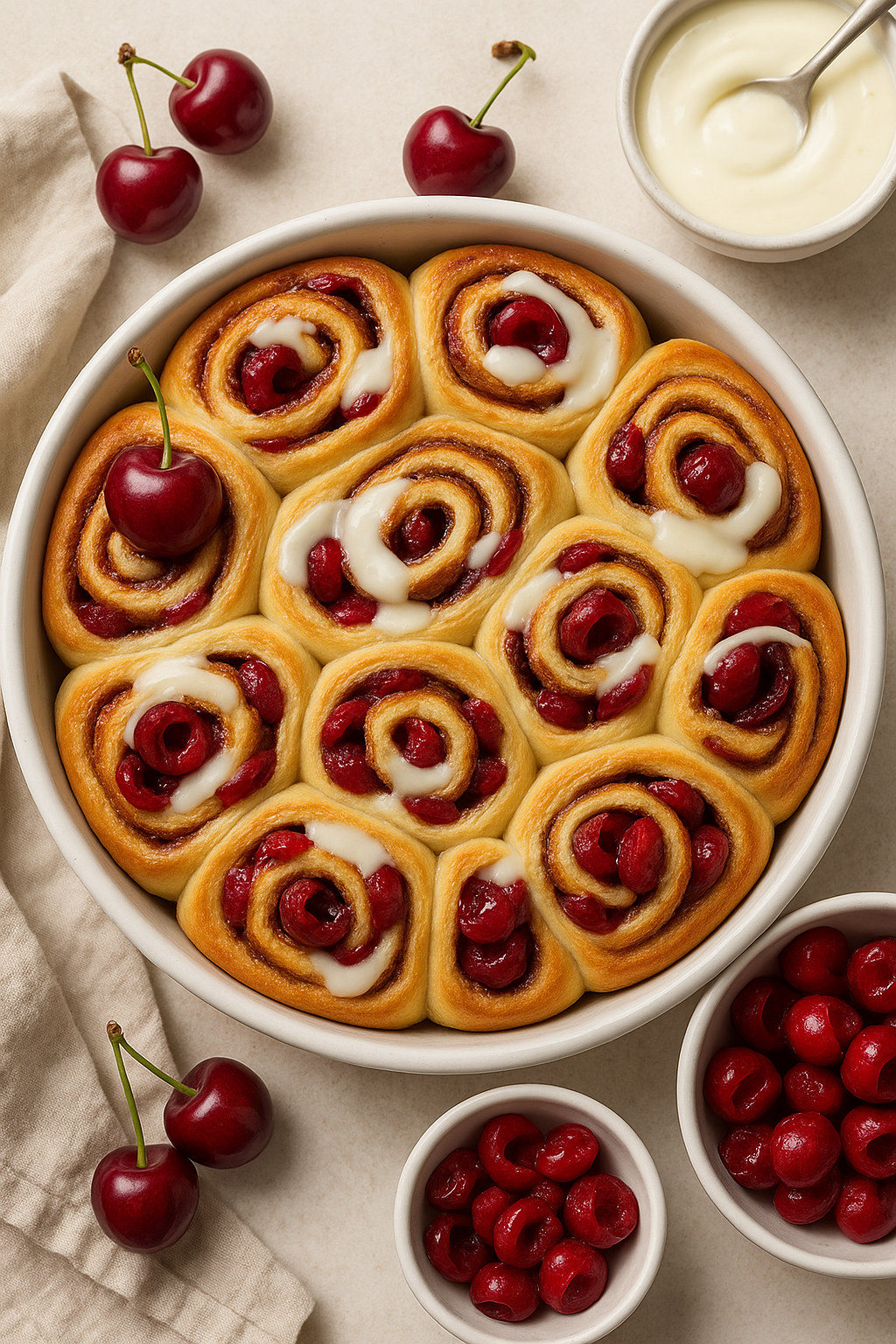 CHERRY CINNAMON ROLLS